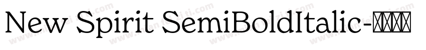 New Spirit SemiBoldItalic字体转换